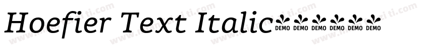Hoefier Text Italic字体转换